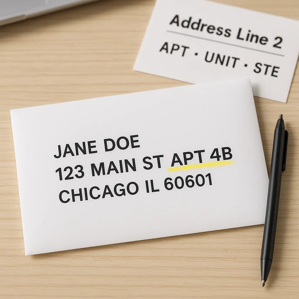 Apartment, Unit, and Suite Address Formatting Guide (2025) - Step-by-step guide with examples