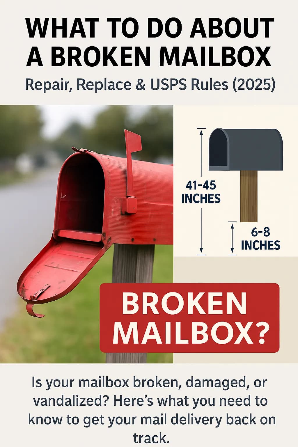What to Do About a Broken Mailbox: Repair, Replace & USPS Rules (2025) - Step-by-step guide with examples