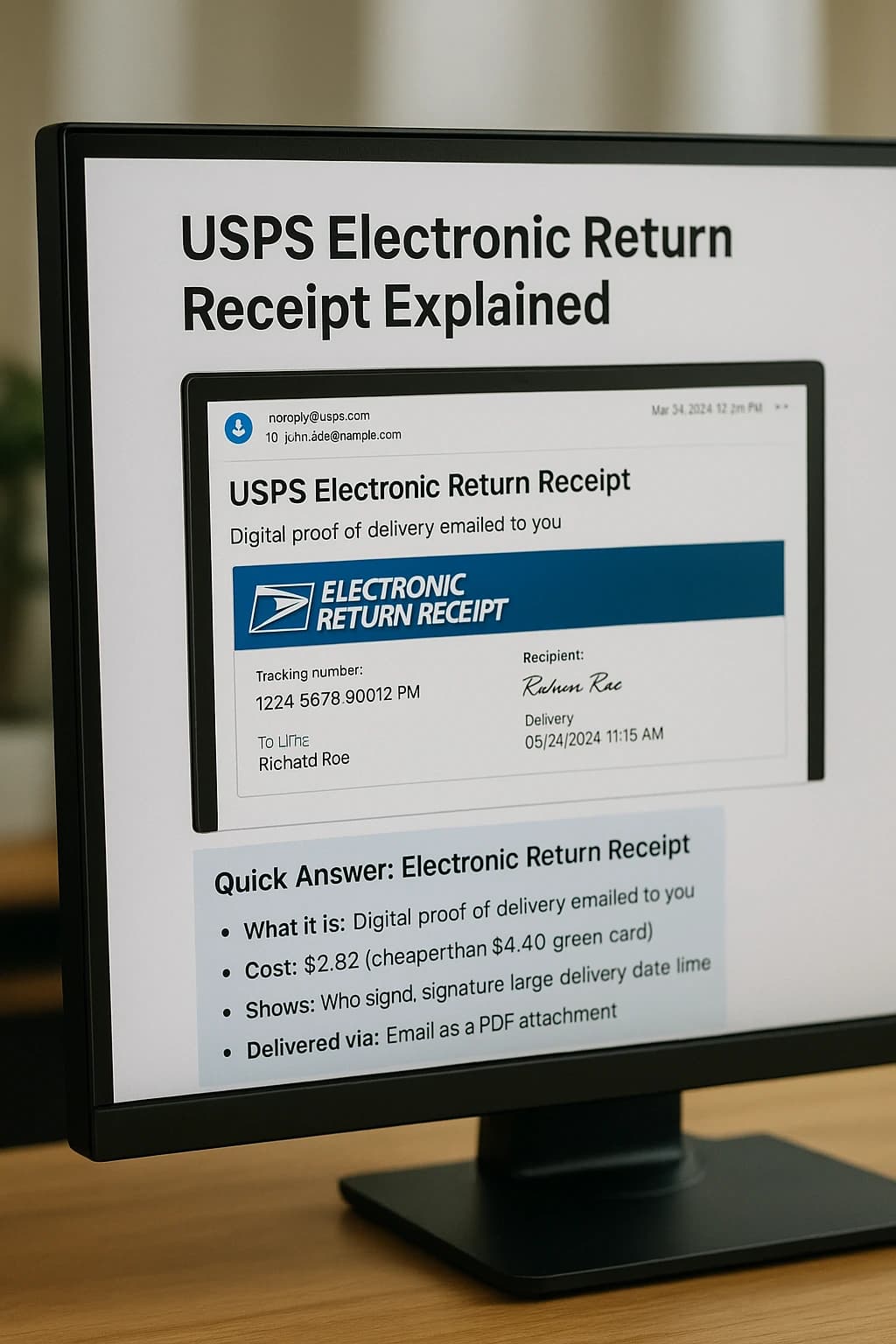 USPS Electronic Return Receipt Explained - Step-by-step guide with examples