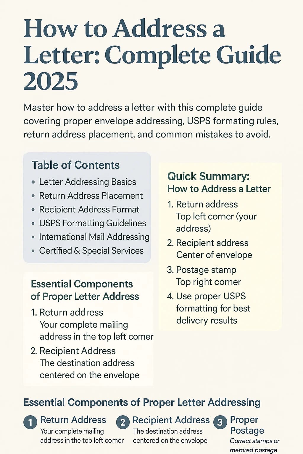 How to Address a Letter: Complete Guide 2025 - Step-by-step guide with examples and screenshots