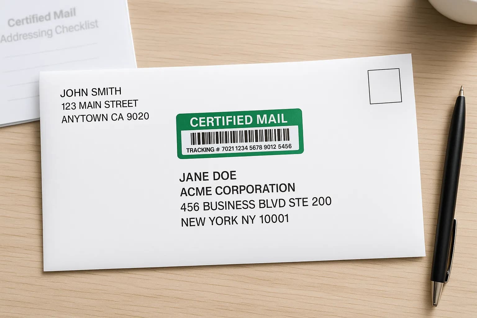How to Address Certified Mail: Complete Guide (2025) - Step-by-step guide with examples