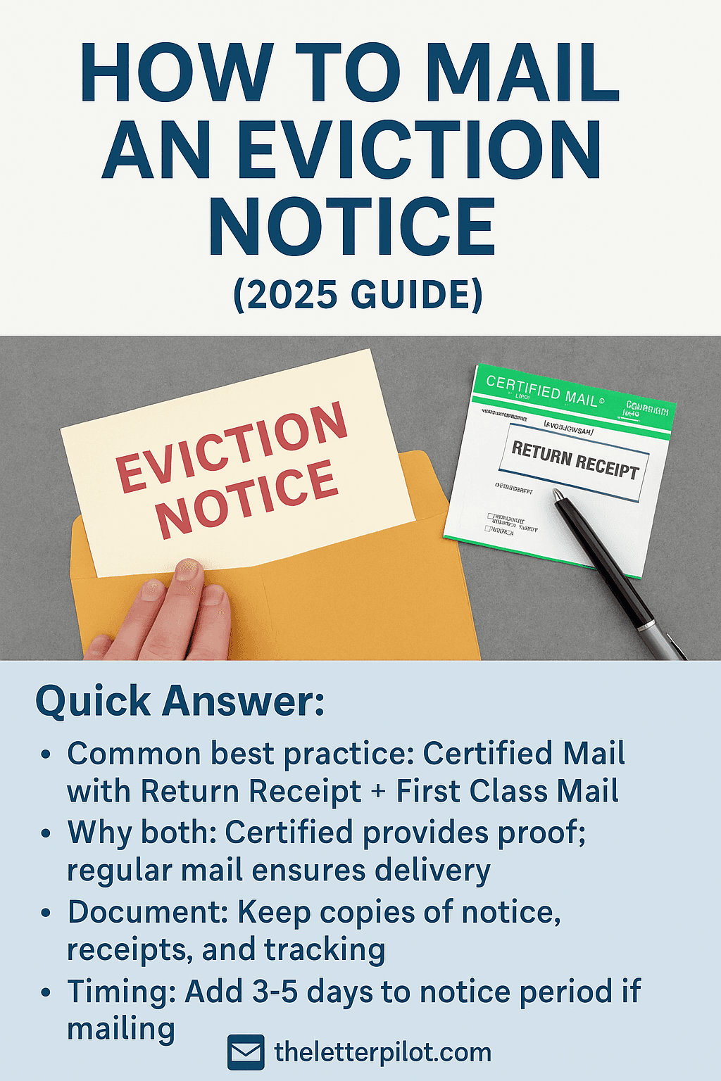 How to Mail an Eviction Notice (2025 Guide) - Step-by-step guide with examples