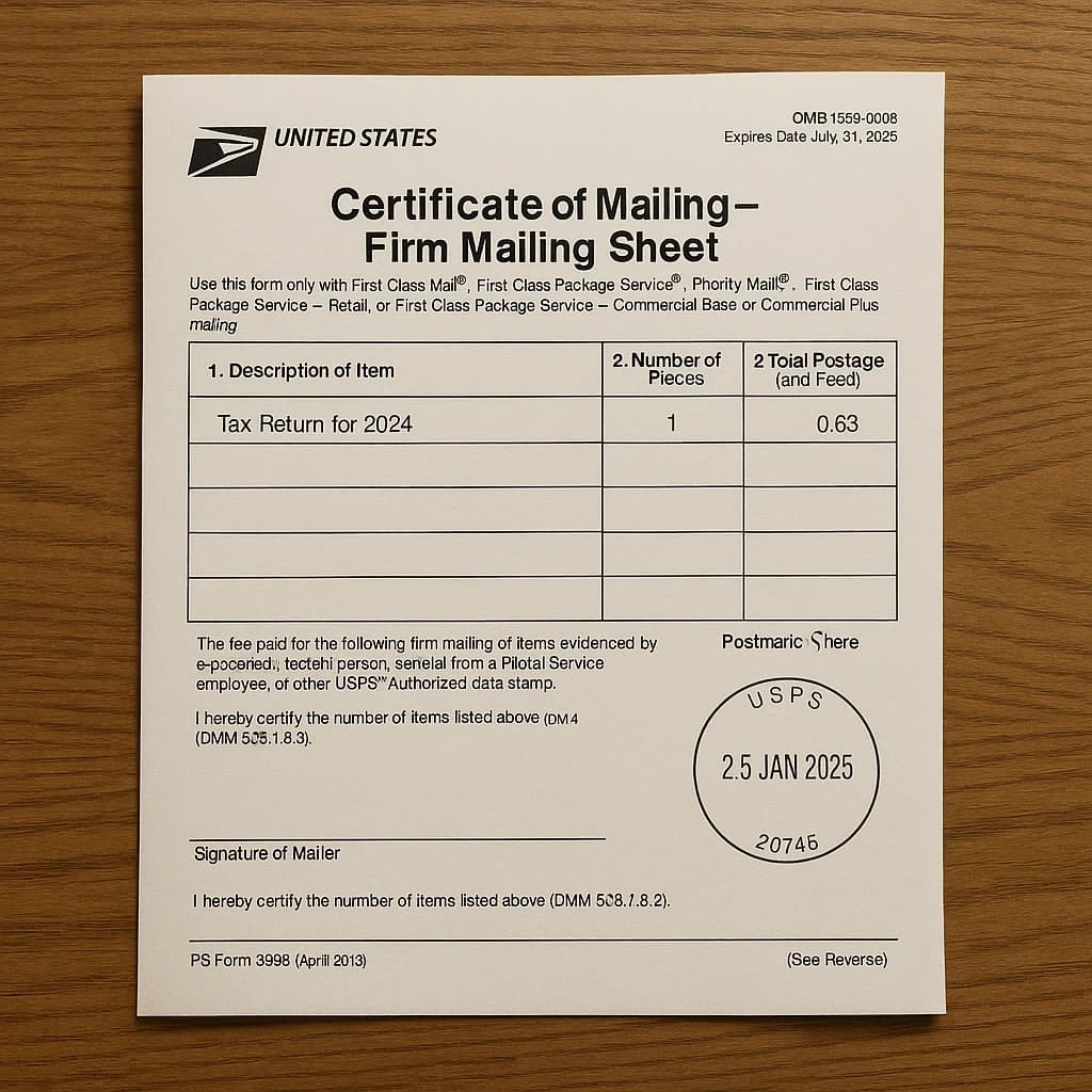 PS Form 3665: Certificate of Mailing Explained - Step-by-step guide with examples