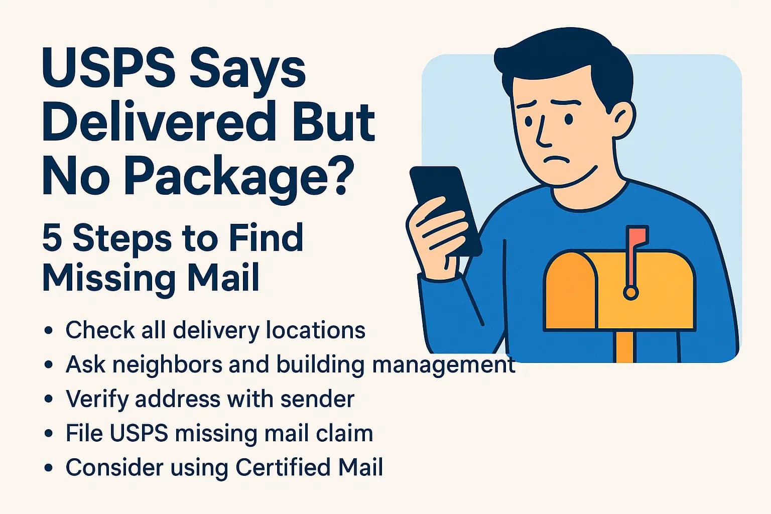 USPS Says Delivered But No Package? 5 Steps to Find Missing Mail - Step-by-step guide with examples and screenshots