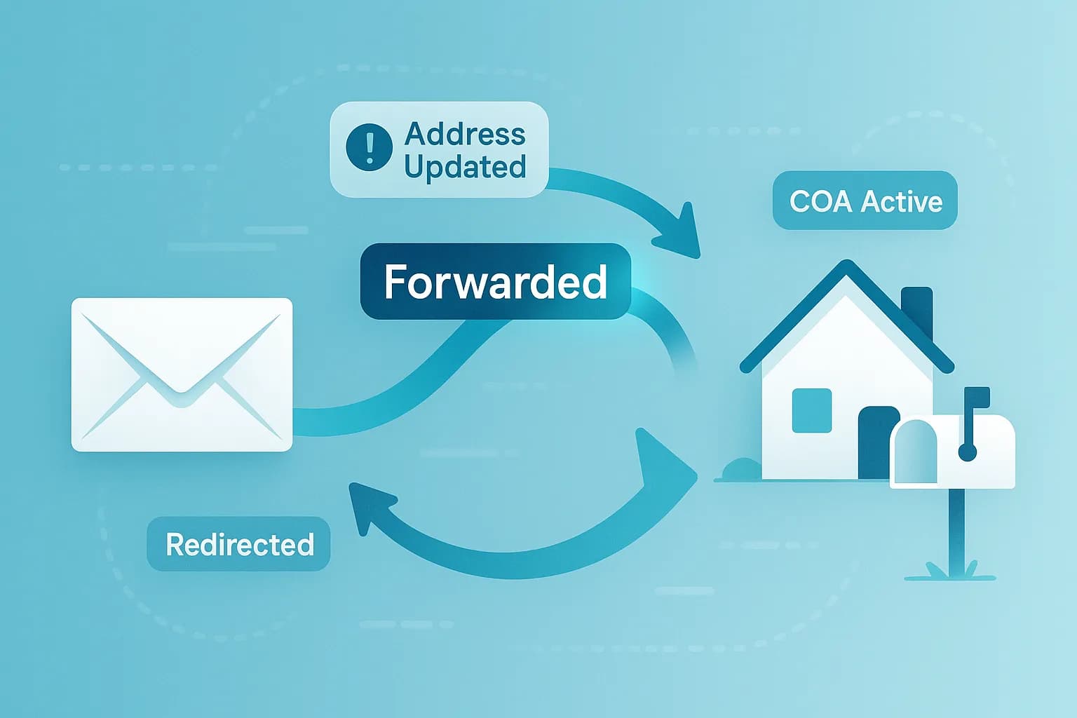 Mail being forwarded to a new address